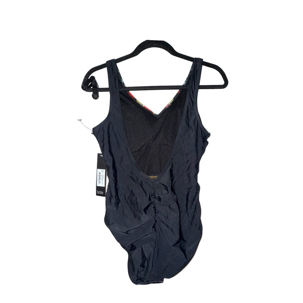 Nicole Miller NWT Tropical One-Piece Swimsuit, open sides with gold hardware - Picture 4 of 6